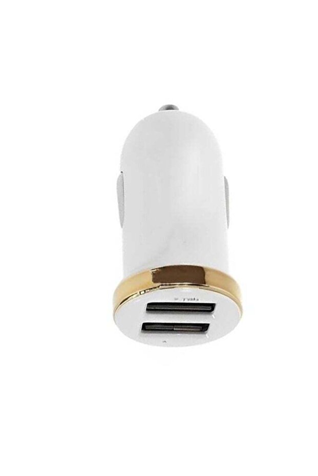 شاحن سيارة USB بمنفذين مع كابل لايتنينج - محول شحن سريع