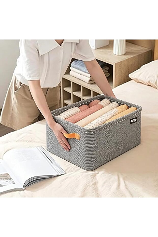 Large Capacity Wardrobe Clothes Organiser, Thickened Non-woven Closet Storage Box, Foldable Clothes