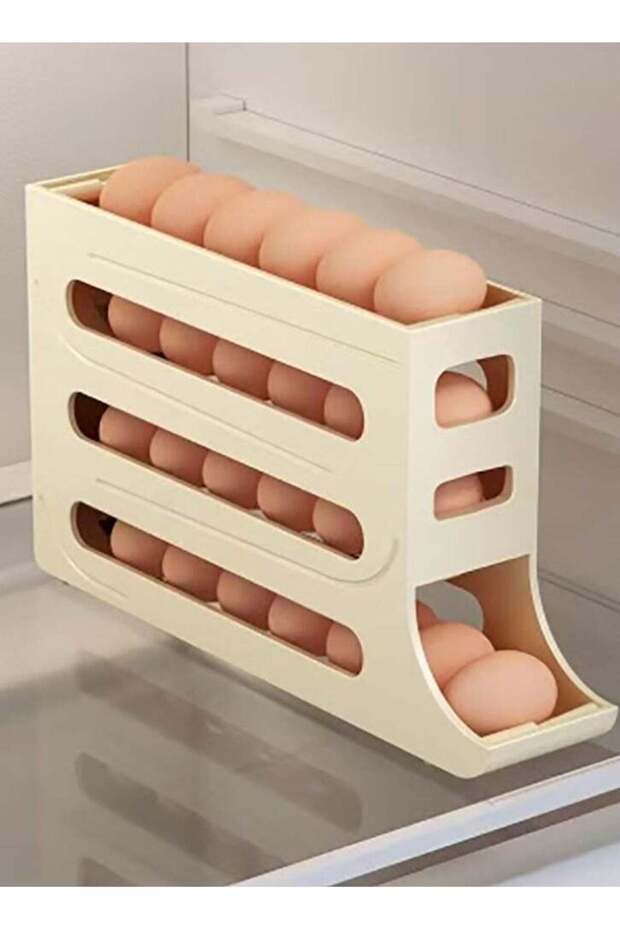 The 3-layer egg rack storage box with a sloping automatic rolling egg storage box is suitable for refrigerators
