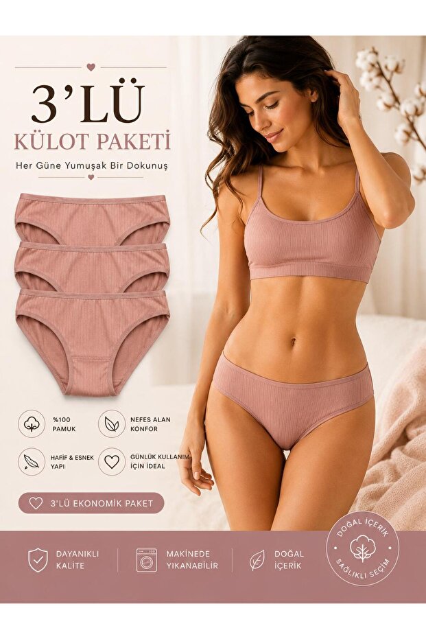 3'lü Bikini Külot