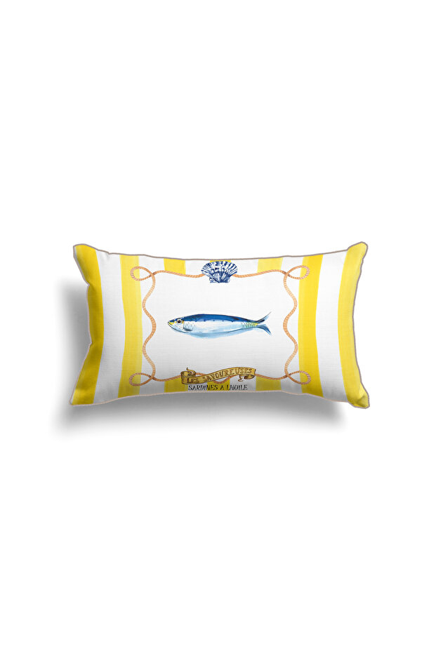 Rope-Piped Throw Pillow Cover