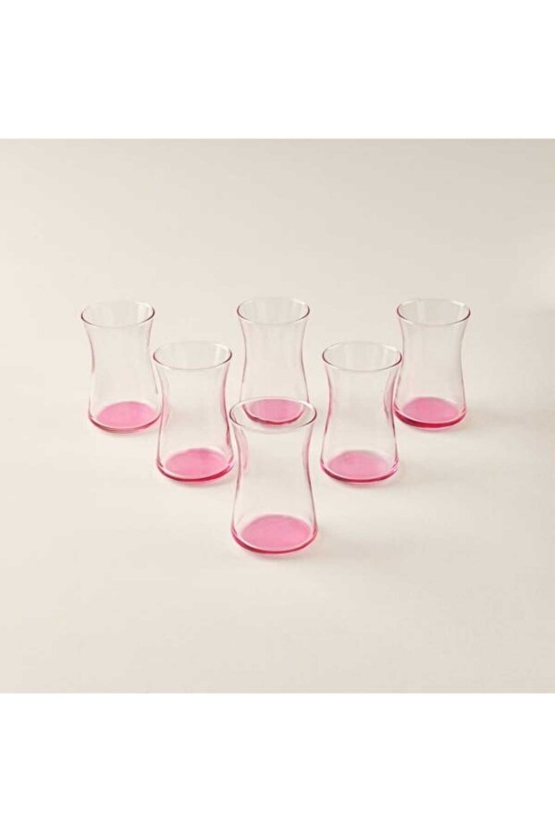 Kitchen Rainbow 6'lı Çay Bardak Seti - Pembe