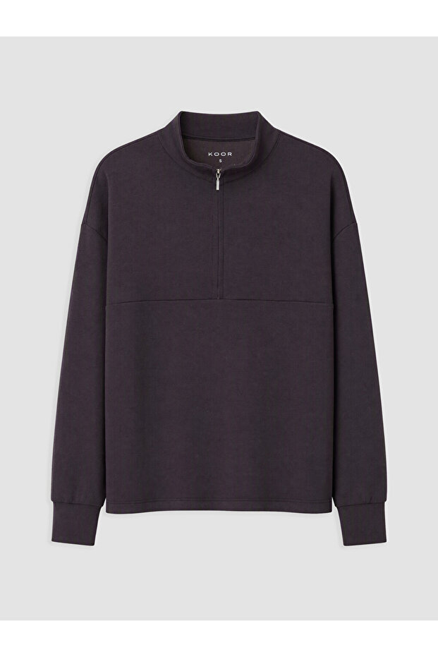 Plum soft touch Oversized women's sweatshirt