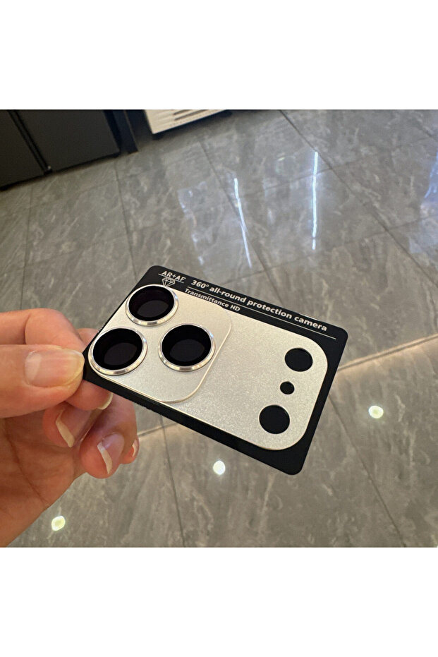 IPhone 17 Pro Silver Magnetic Metal Rear Armor Camera Lens Protector for IPhone 17 Pro Max 17 Pro Le