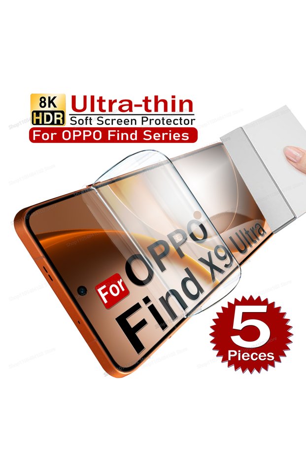 OPPO Find X9 Ultra 5pcs Hydrogel Film 5Pcs For OPPO Find X9 X8 X7 Ultra X3 Neo X5 Lite X6 X9S Pro Sl