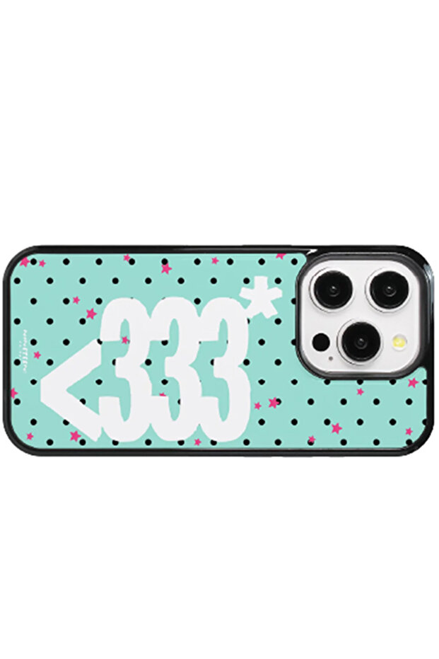 iPhone 15 Pro only phone case A Korean Niche Y2K Spicy Mint Green Star Polka Dot 333 Phone Case For