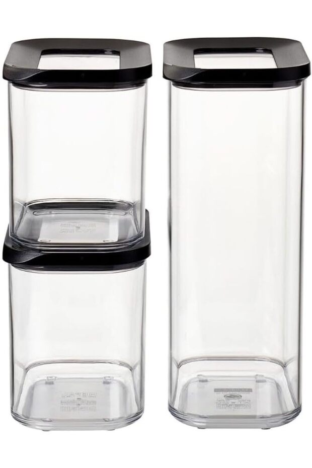 Food Storage Container 3-Piece Set - Food Containers - Kitchen Container & Organizer - Stackab