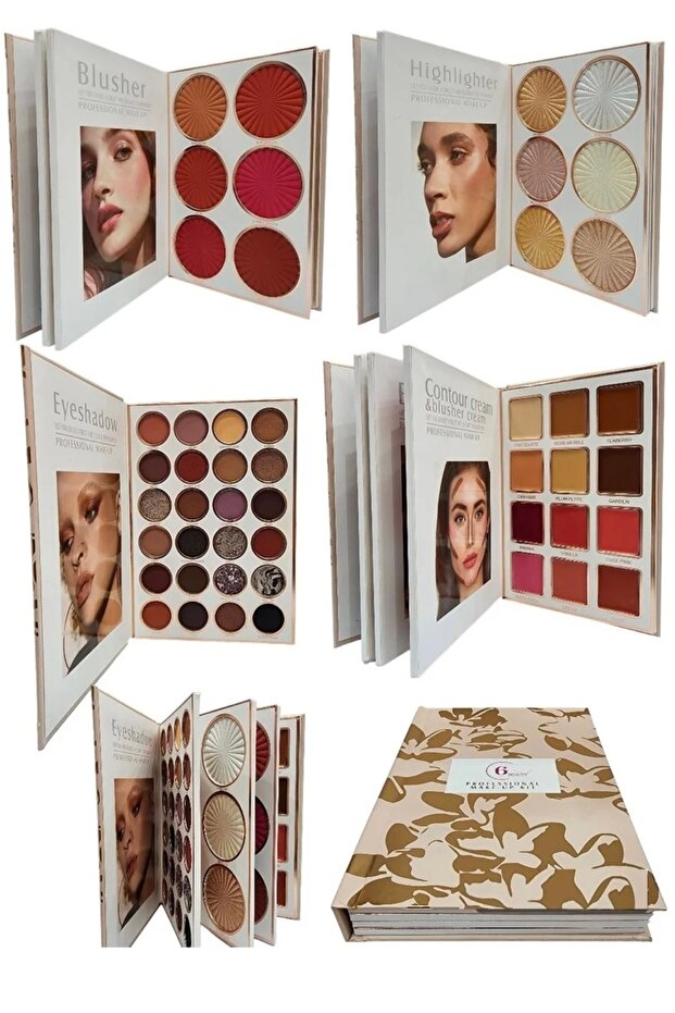 Multi-Use Professional Makeup Palette - Blusher & Highlighter & Eyeshadow & Con