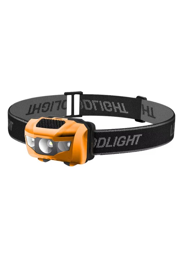 Silver T16 orange Led Head Flashlight Super Bright Head Led Light HeadLight Rechargeable Head Torch