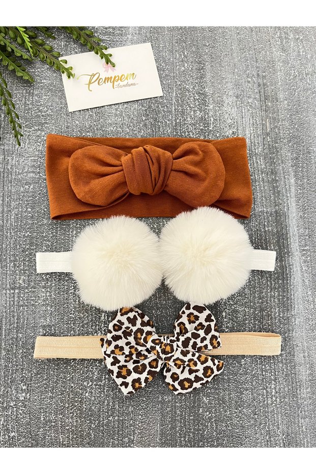 Baby Girl Triple Bandana Set