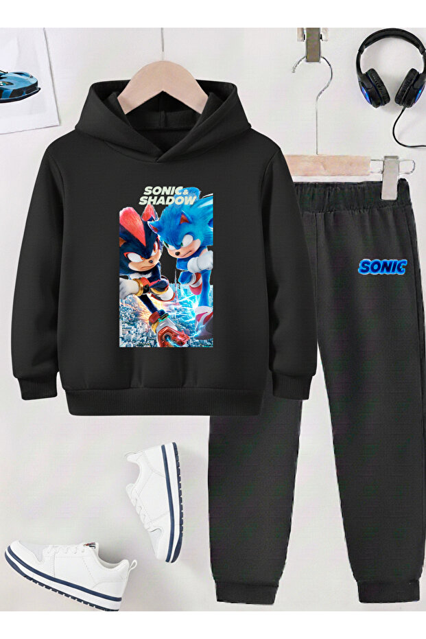 Sonic Printed Children's Tracksuit, Shardon Soft Fabric, Unisex