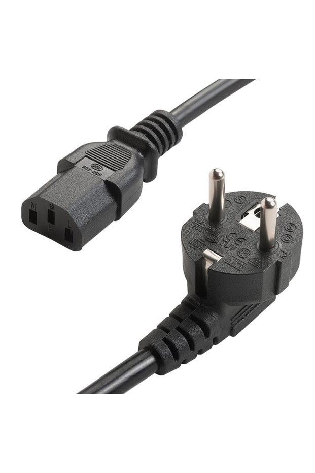 1.5 Meter Pc Power Cable 3X1Mm Iec-60320 C13 (Female) to Schuko/Type F (Male) Plug End