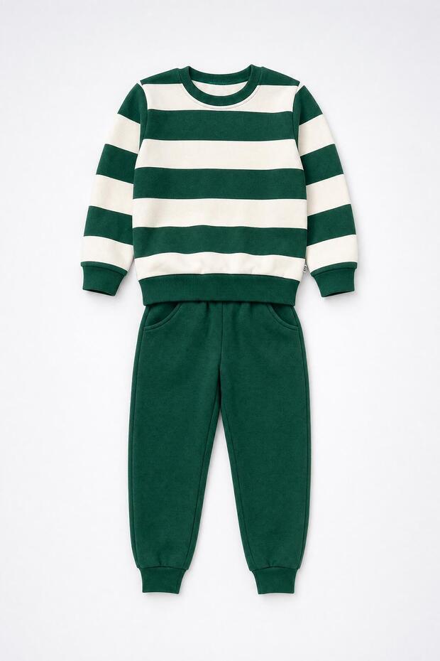 Boys' Striped Sweatshirt and Jogger Bottom Set