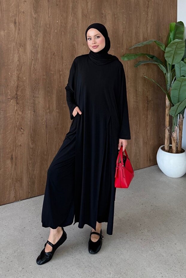 Double Slit Suit Black