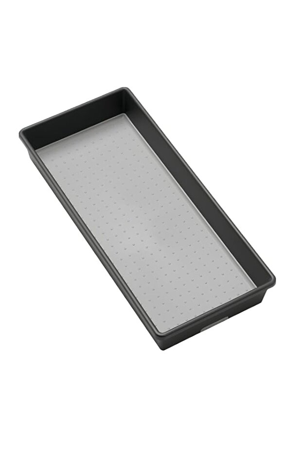 madesmart Classic 15.5" x 6.6" Bin - Granite | COLLECTION Multi-Purpose Storage Organizer Soft-grip Lining and Non-slip Rubber Feet Easy to Clean Durable BPA-Free