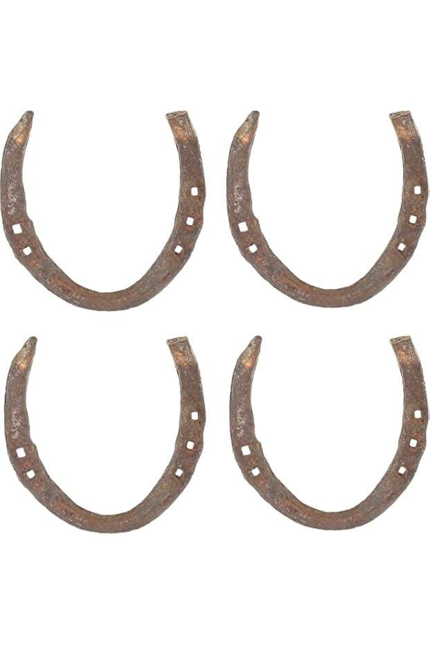 Wonder Care Authentic Used Horseshoe - Good Luck Charm - Rustic - Lucky Gift (Iron (Rustic) - Pack of 4)