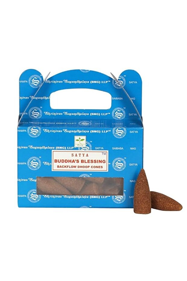 Satya Buddha's Blessing Backflow Dhoop Incense Cones, 20 Cones