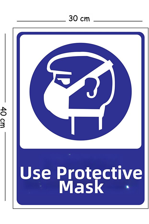 Metal Maskeni Tak 30X40 cm A3 Warning Work Safety Sign