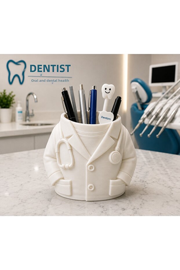 حامل أقلام أسنان ثلاثي الأبعاد MAN DR-510