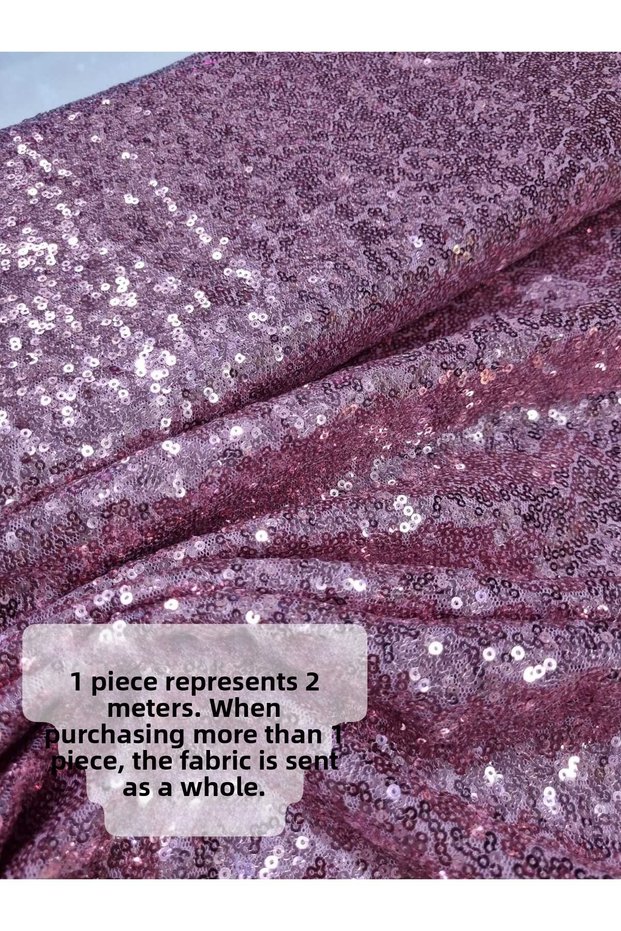 3mm Sequin Fabric for Clothing, Shalwar, Tablecloth, Cushion, Etc. Suitable for Operations (Pink 200 X 140)