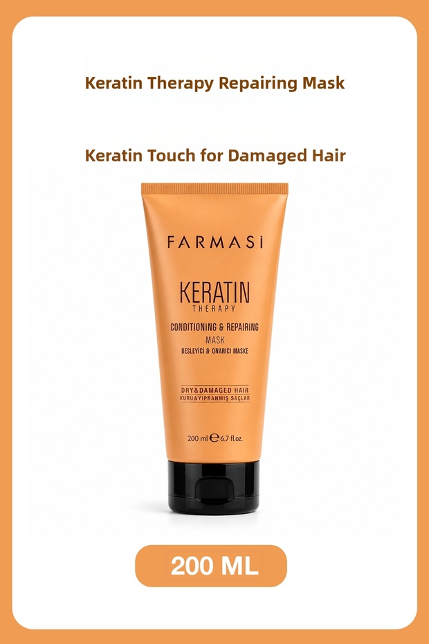 Keratin Therapy Repairing Hair Mask 200 ml | Moisturizing & Smoothing