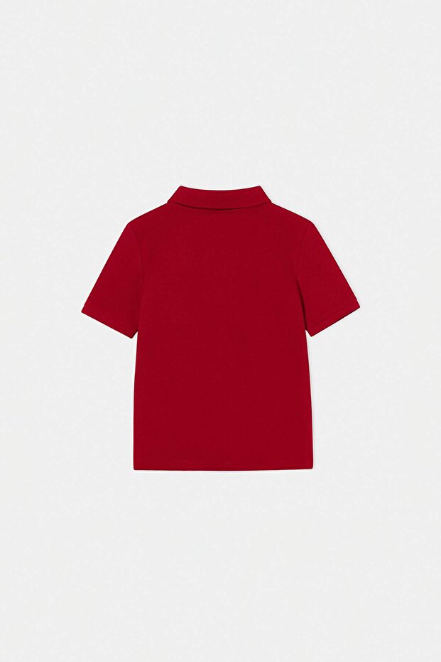 Bordo Düz Örme T-Shirt TKDSS24TS00022 - 5