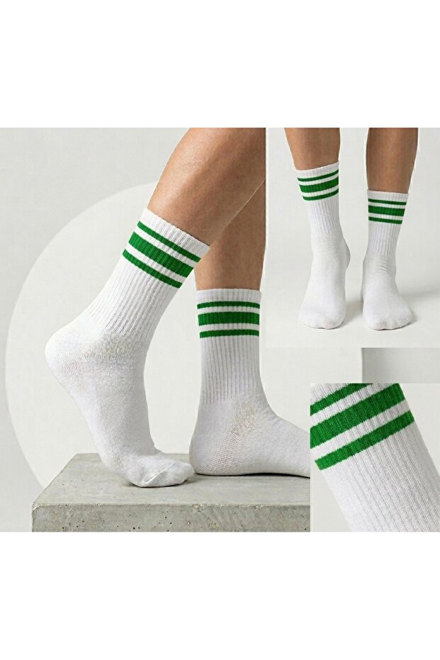 Circle Patterned Colorful Tennis Socks