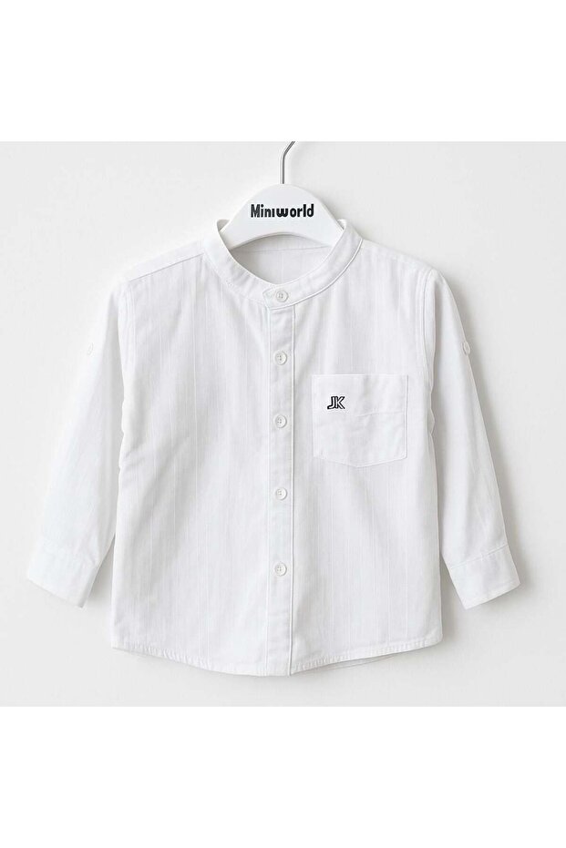 Boy baby 24145 collarless classic shirt gkj0023
