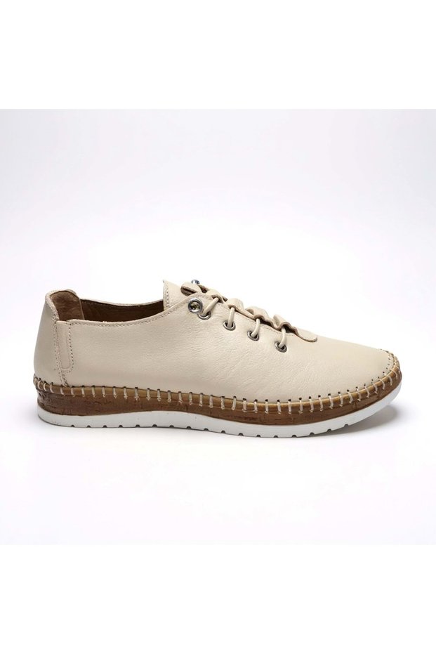 Women's Leather Casual Comfort Shoes 1995 - Cream - 40