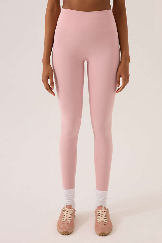 X Ece Pink High Waist Sports Tights Mono Leggings