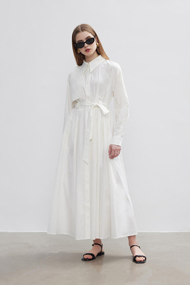 ROCHIE TRENCH BUMBAC ECRU - 1