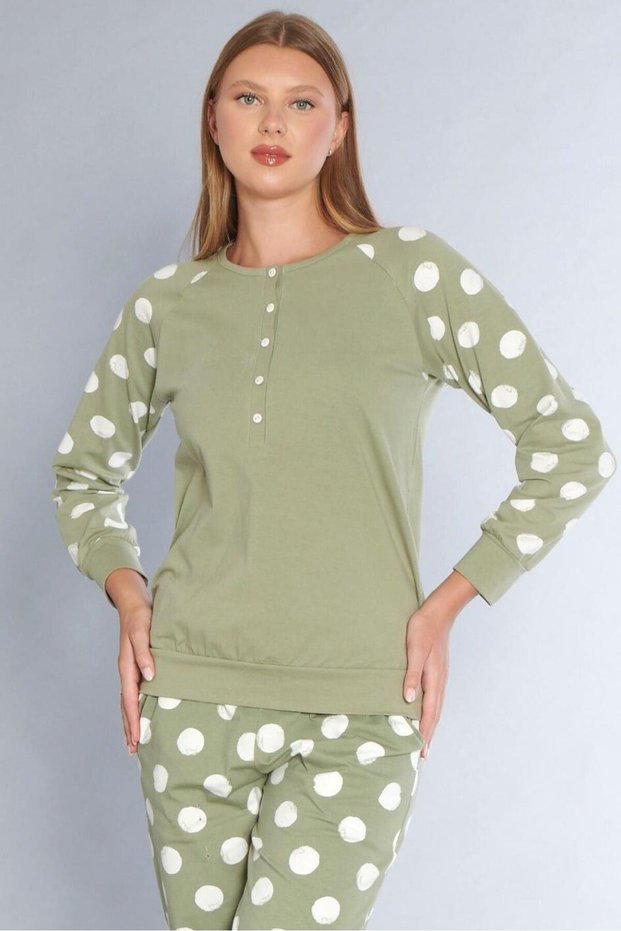 Women's Cotton Long Sleeve Pajama Set 09-272