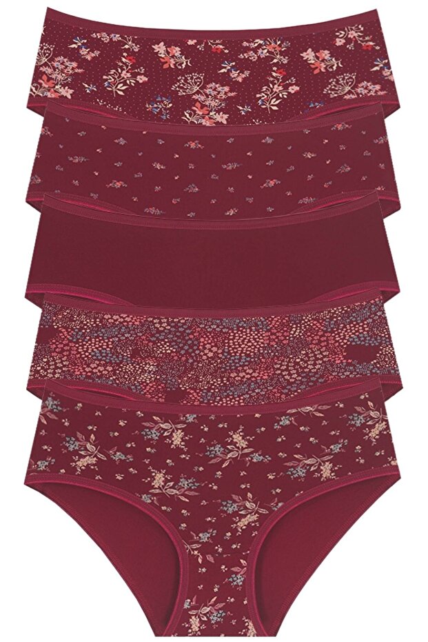 18006-5 Women's 5-Piece Flowers Bato Panties Pack V27