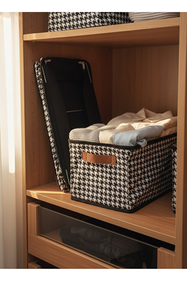 2 Pieces 45X25X20 Steel Framed In-Cabinet Shelf Organizer Foldable Clothing Organizer