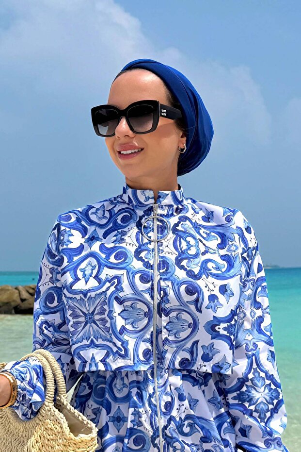 Bow Bonnet - Saks Blue
