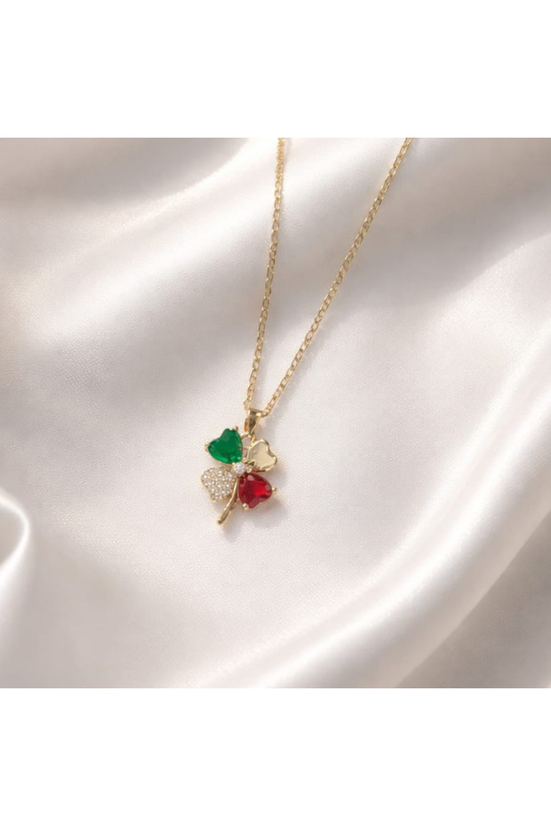 Women's Steel Non-Tarnish 4-Leaf Clover Necklace