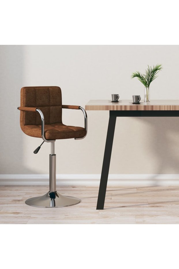 Scaun de bar, maro, material textil