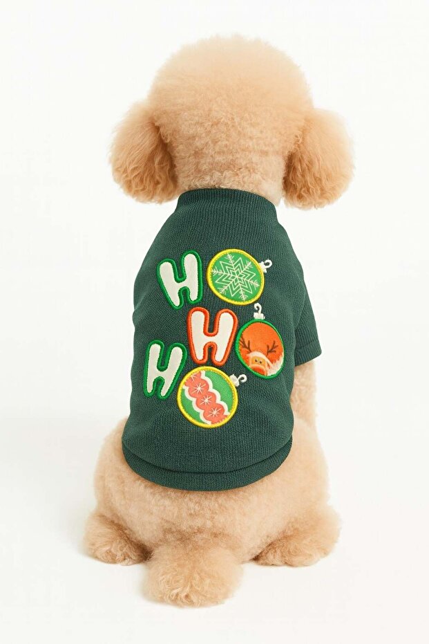 Hohoho Green Small Breed Dog Stretch Fabric Sweatshirt