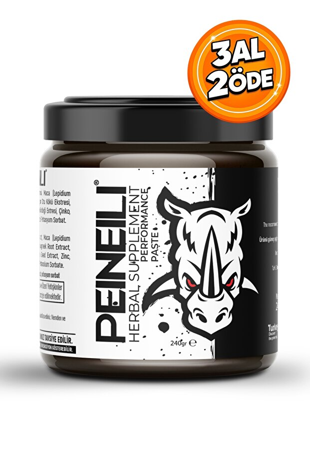 PEINEILI Ginseng, Maca Extract, Tongkat Ali, Çakşır Otu, Panax Içeren Kuvvet Bitkisel Karışımlı Macunu 240 gr