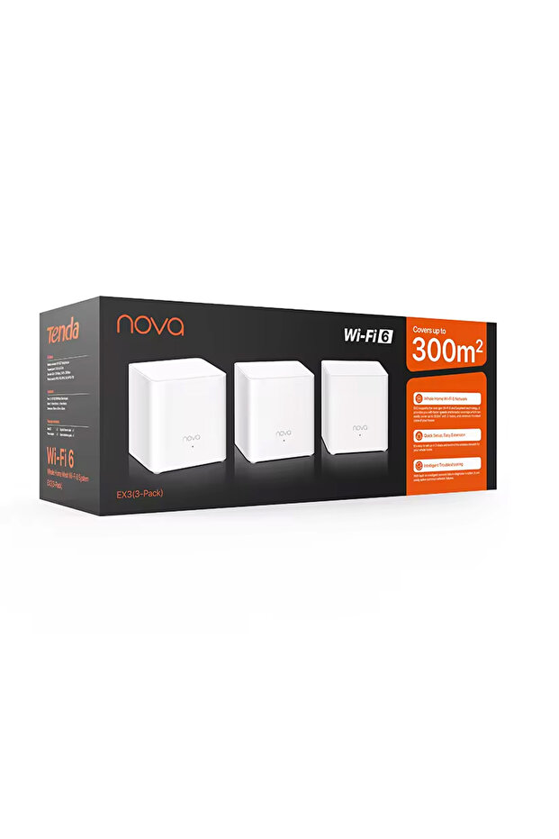 MX3 WiFi 6 AX1500 Mesh Sistem 3'lü Paket | Kesintisiz İnternet | 350m² Kapsama | 80 Cihaz Desteği | Gigabit Port - 3