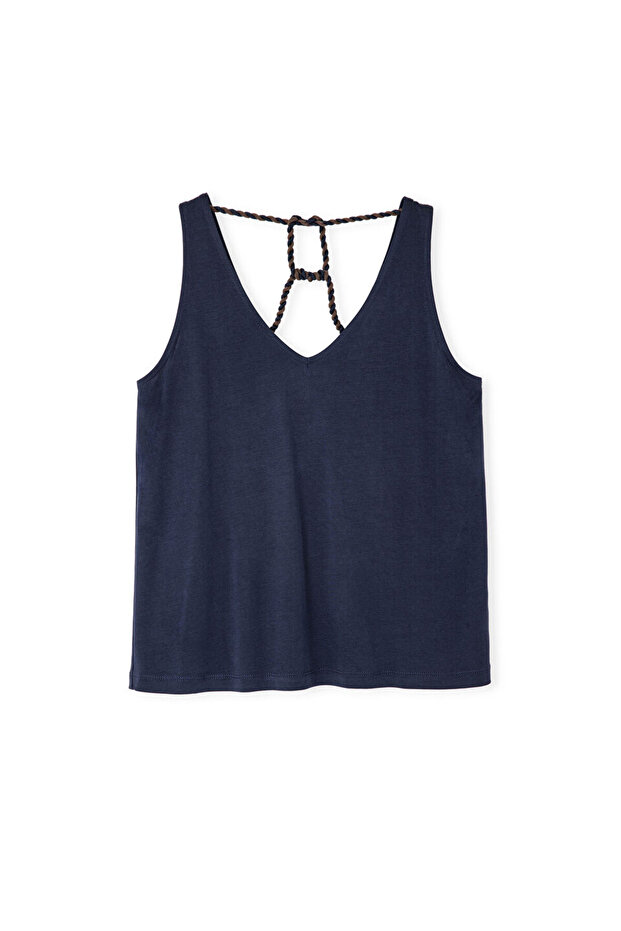 Contrast Spiral String T-Shirt - 3