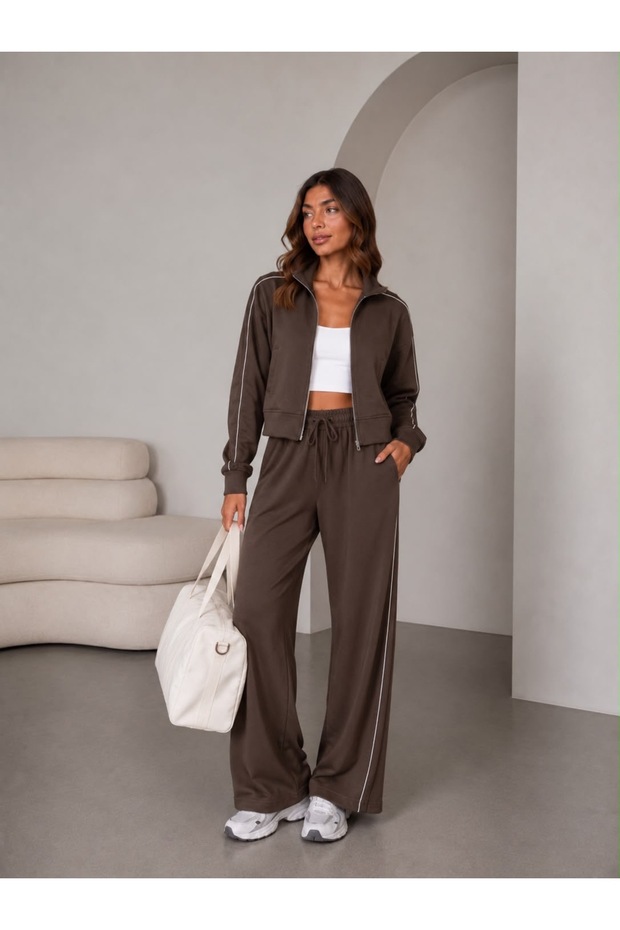 Women's Hooded Two-Piece Casual Tracksuit Set
