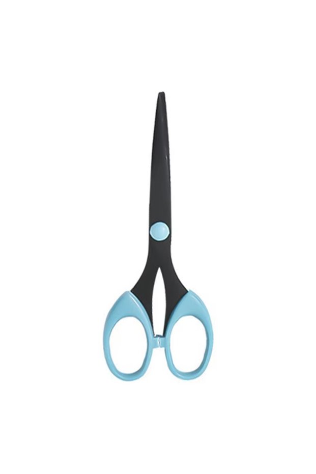 Blue Color Scissor Stainless Steel Blade Safe Design Paper Cutting Scissors for Fine Art Diary Album