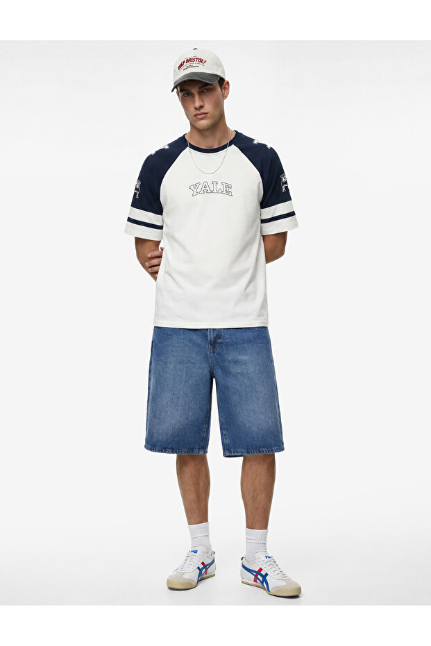 Cotton Comfortable Fit Regular Waist Baggy Jean Shorts