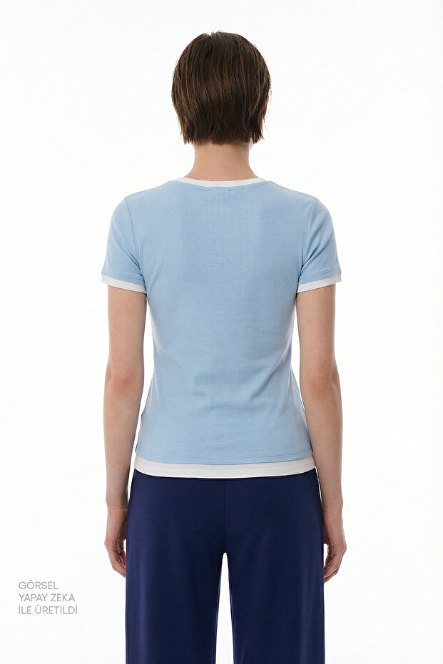 Dunkelblaues Basic-Layer-T-Shirt - 2