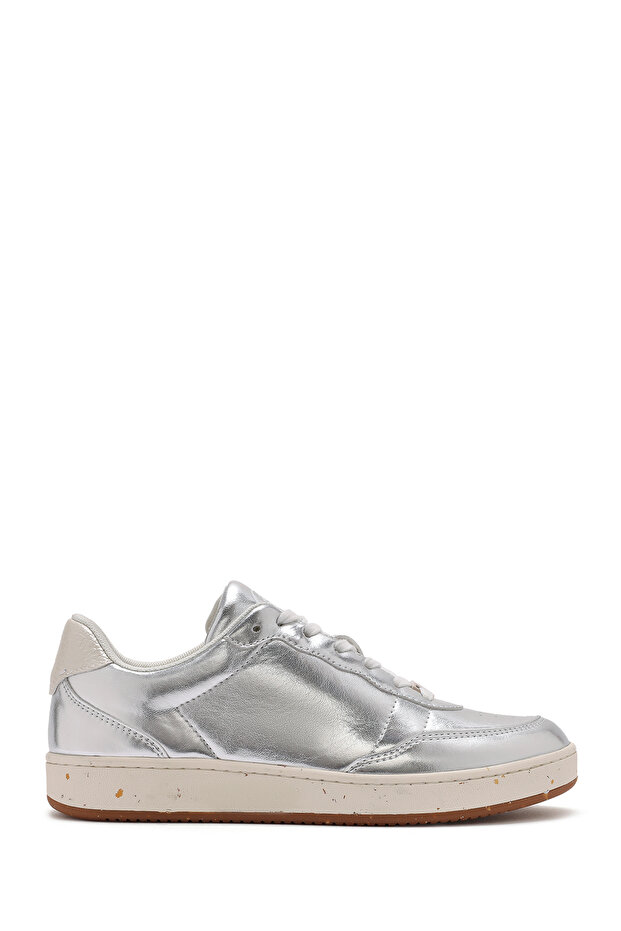Acbc X Derimod Women Gray Metallic Lace-Up Sneaker 25Sfd4353Sm