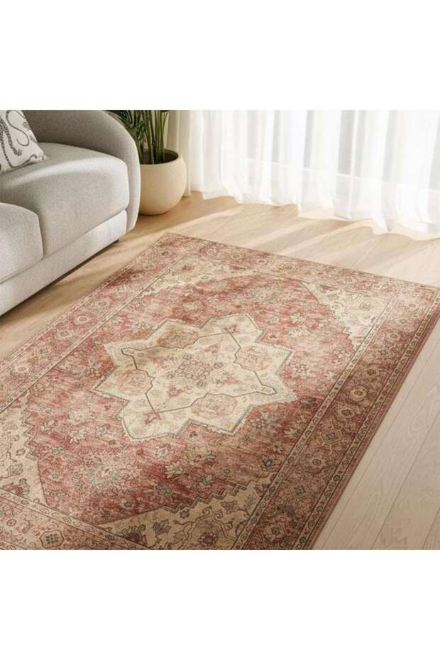 Malden Vintage Printed Rug 200x290cm - Red