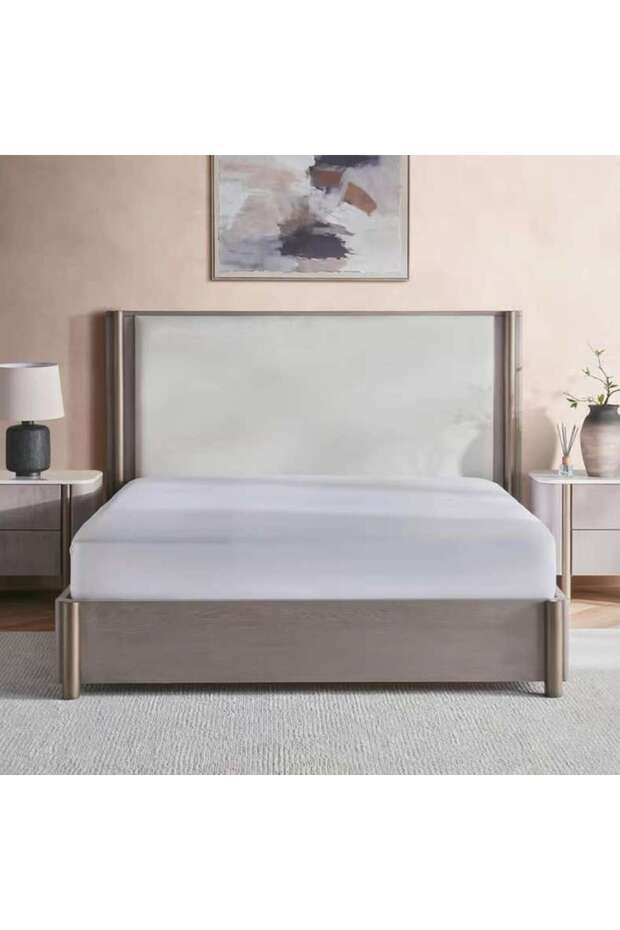 Arelis King Bed 180x200cm - Light Brown