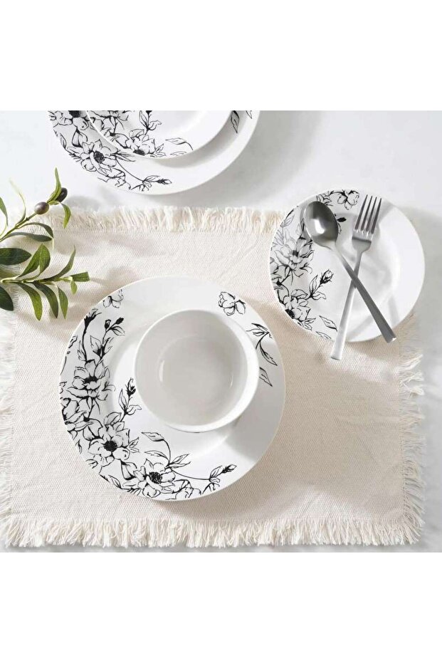 Rosina 12-piece Porcelain Dinner Set - White