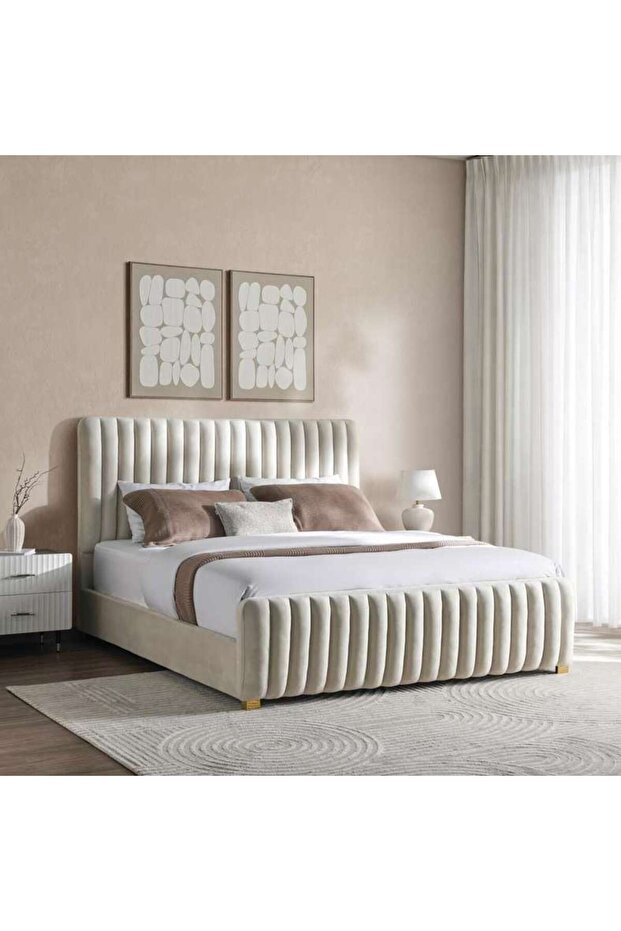 Eskdale King Bed 180x200 Cm - Beige